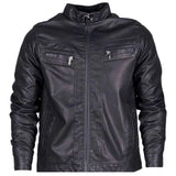 Jaqueta de Couro Masculina Forrada para Inverno