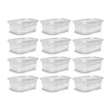 Kit 12 Potes com Trava Transparente Reutilizáveis