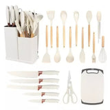 Kit 19 Peças Utensílios de Cozinha Completo com Tábua