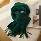 Cachecol Pashmina Unissex com Franjas em Poliéster 230g