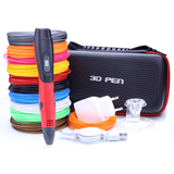 Kit  Completo Caneta 3D Vermelho