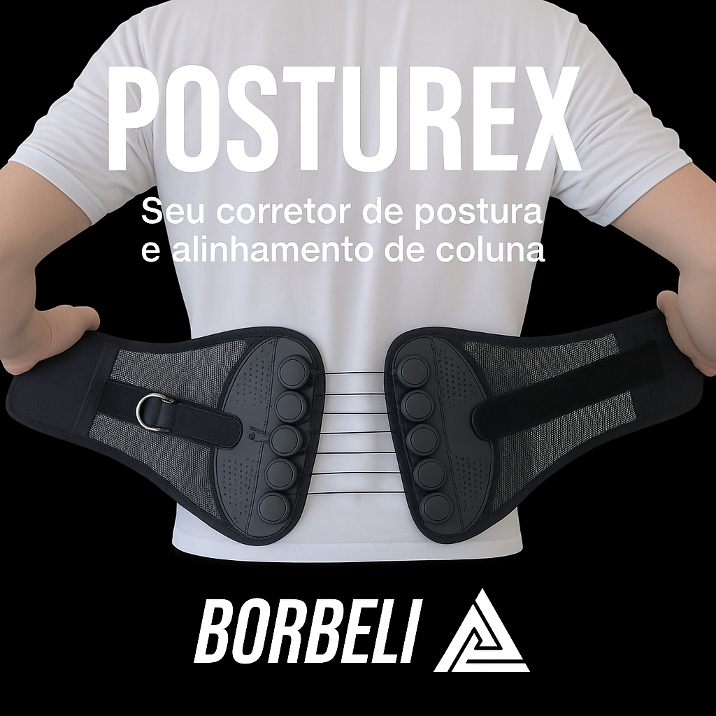 POSTUREX – Tecnologia para alinhar sua coluna e proteger sua lombar (Tamanho único ajustável)