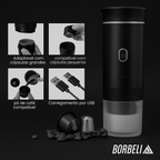 3 Em 1 Mini Máquina De Café Expresso Elétrica Portátil Sem Fio Para Carro E Casa Acampamento Viagem Cápsula Cafeteira