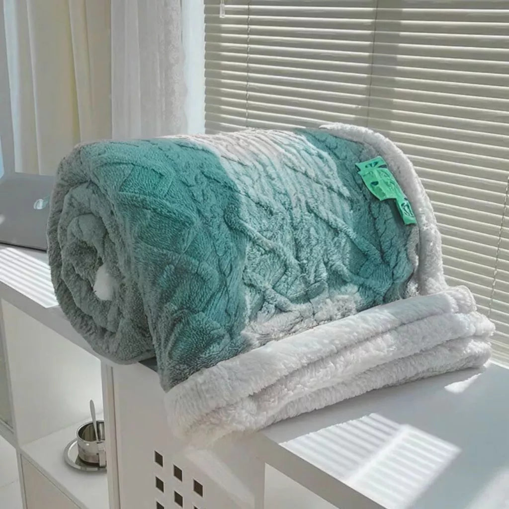 Coberta Casal Grossa em Lã Microfibra Soft para Inverno