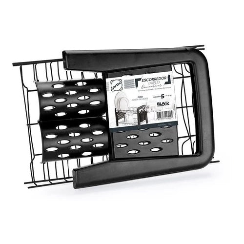 Escorredor Duplo Desmontável com Porta Talheres