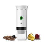 3 Em 1 Mini Máquina De Café Expresso Elétrica Portátil Sem Fio Para Carro E Casa Acampamento Viagem Cápsula Cafeteira