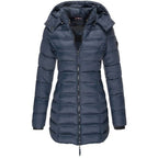 Jaqueta Feminina Puffer Longa com Capuz - WinterGlam