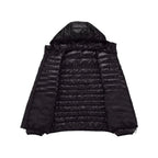 Jaqueta Masculina Puffer Impermeável Capuz Removível