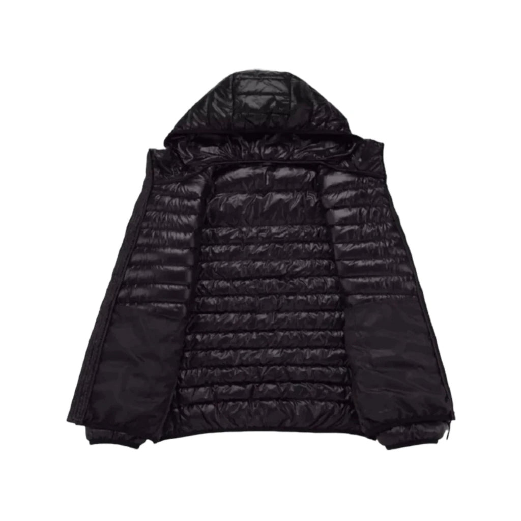 Jaqueta Masculina Puffer Impermeável Capuz Removível