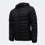 Jaqueta Masculina Puffer Impermeável Capuz Removível