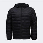 Jaqueta Masculina Puffer Impermeável Capuz Removível