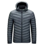 Jaqueta Masculina Puffer Peluciada com Capuz Removível