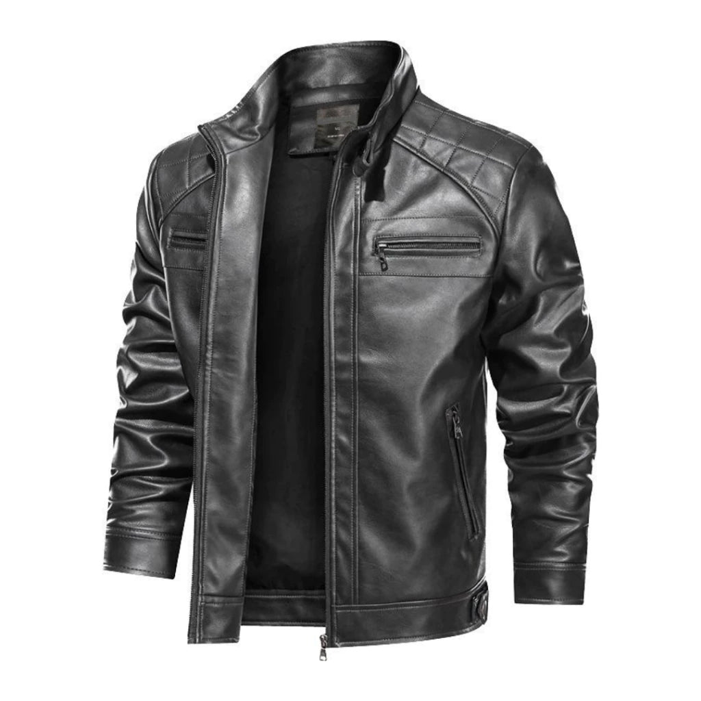 Jaqueta Masculina de Couro Slim