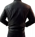 Jaqueta de Couro Masculina Forrada para Inverno