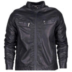 Jaqueta de Couro Masculina Forrada para Inverno