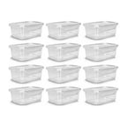 Kit 12 Potes com Trava Transparente Reutilizáveis