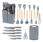 Kit 19 Peças Utensílios de Cozinha Completo com Tábua