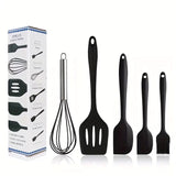 Kit 5 Utensílios de Cozinha em Silicone Resistente ao Calor