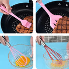 Kit 5 Utensílios de Cozinha em Silicone Resistente ao Calor