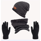 Kit Inverno Unissex Touca de Frio com Gola Forrada e Luva
