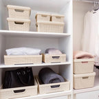 Kit com 4 Caixas Organizadoras Rattan 20L com Tampa