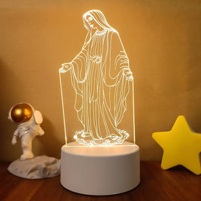 Luminária Led de Decoração Religiosa 3D - HolyGlow