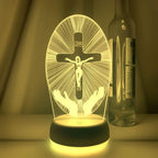 Luminária de Decoração Led de Jesus em 3D 16 Cores