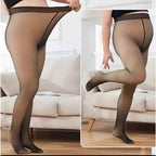 Meia-Calça Térmica Feminina Plus Size Forrada de Lã