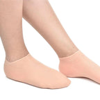 Meia Feminina de Silicone para Hidratar os Pés e Calcanhar