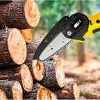 Mini Motosserra Elétrica a Bateria Bivolt Portátil