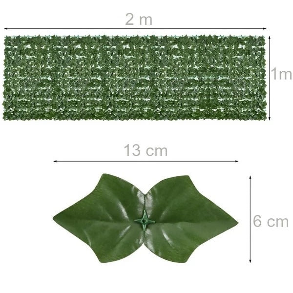 Muro Inglês de Folhas Artificial Vertical para Decoração