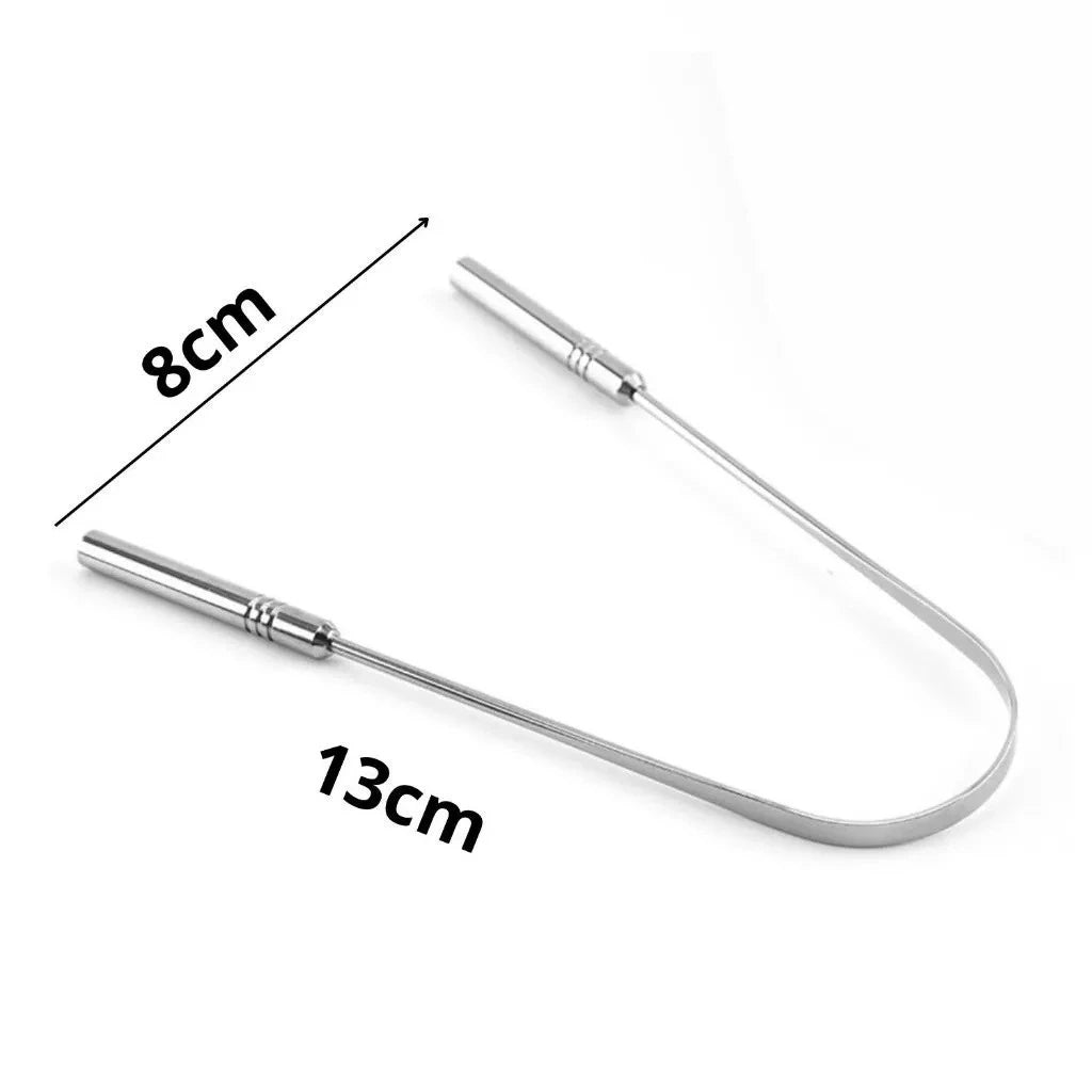 Raspador de Língua Removedor de Bactérias em Aço Inoxidável - Compre 1 Leve 3